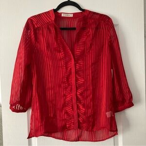 Gentle Fawn Red Collar Blouse